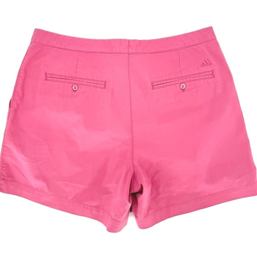 Adidas Equipment Pink Stretch Cotton Shorts Womens Size 12 Preppy Athletic Golf - Picture 6 of 7